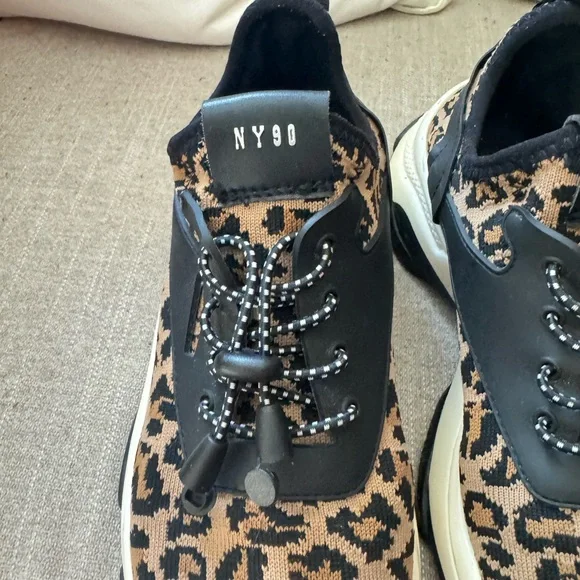 Steve Madden Leopard Print Sneakers with Black Accents - Picture 2 of 10
